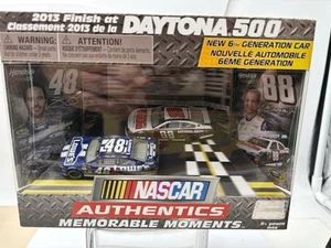 2013 NASCAR Daytona 500 Authentics Memorable Moments Dale Jr Jimmie Johnson 1/64 - Picture 1 of 3