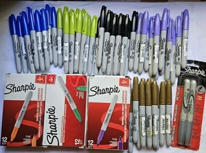 96ct Bulk Sharpie Permanent Marker Set FEINE SPITZE Lila Schwarz Orange Gold Blau - Bild 1 von 9