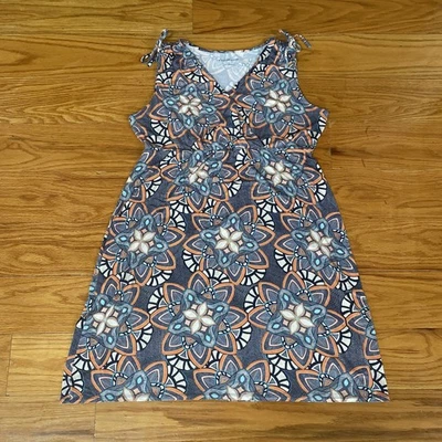 Croft & Barrow Dress Womens Large Boho Style Sleeveless V Neck Midi - Image 1 of 4