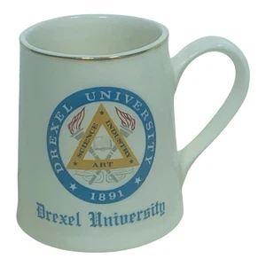 Drexel University kleiner Steinbecher Vintage Keramik Goldrand - Bild 1 von 12