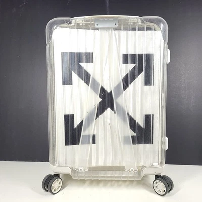 OFF WHITE X RIMOWA See Through 36L Case Logo Suitcase Carry On White - Image 1 of 4