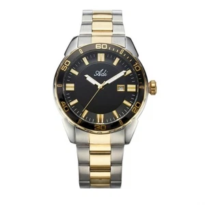 Adi Men's Two-Tone Stainless Steel Watch w/ Black Dial & Date, 44mm, 50m - Picture 1 of 7