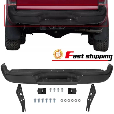 Nuevo conjunto completo de parachoques trasero negro de acero para Toyota Tacoma 2005-2015 Foto 1 de 4