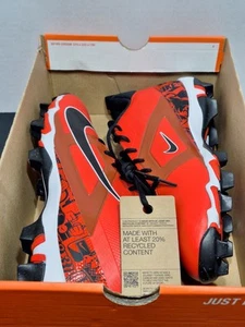 Mens Size 13 Nike Alpha Menace 4 Shark NRG Football Cleats FQ4536-600 Red/Orange - Picture 1 of 14