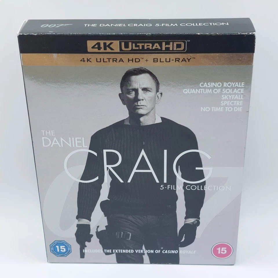 DANIEL CRAIG - James Bond 5 Film Collection - 4K ULTRA UHD + Blu Ray - Mint - Image 1 of 4