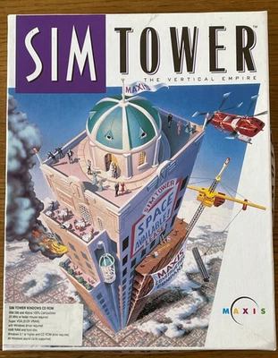 Big Box Sim Tower: The Vertical Empire - Maxis CD-ROM Windows Game (1994) - Image 1 of 4