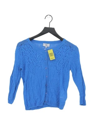 Noa Noa Women's Cardigan M Blue Linen with Polyamide Crew Neck Cardigan - Imagem 1 de 4