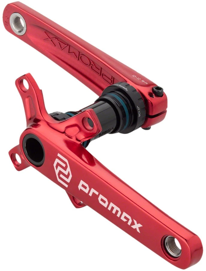 Promax CF-2 165mm Aluminum Crankset with 24mm Spindle & 68mm English BB - Red - Image 1 of 1