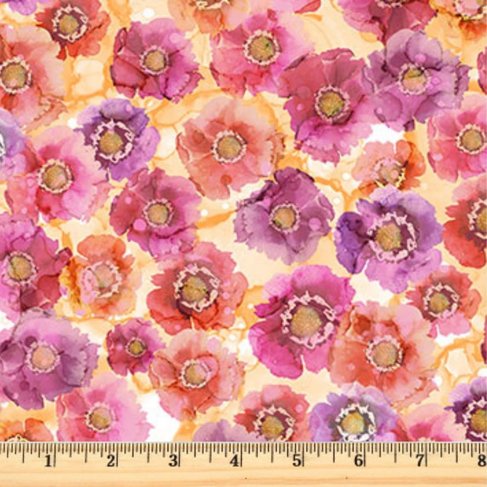 Tela Northcott Dragonfly Dance pequeña floral rosa DP27503-85 por media yarda Foto 1 de 1