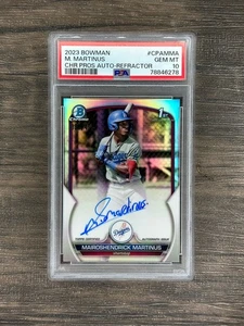 Mairoshendrick Martinus 2023 Bowman Chrome Refractor Auto PSA 10 /499 - Picture 1 of 2