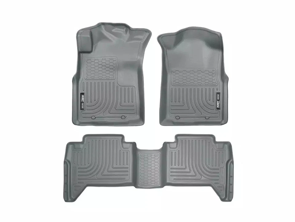 Husky Weatherbeater Floor Mats Fit 05-15 Toyota Tacoma Dbl Cab Front/2nd Grey Foto 1 de 4