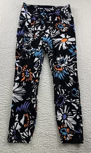 Under Armour Women's Cropped Compression Leggings Size Medium Black Floral Print - Picture 1 of 4
