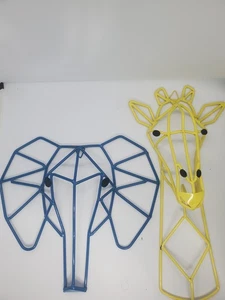 Animal Head Decor Giraffes Elephant Head Geometric  - Picture 1 of 3