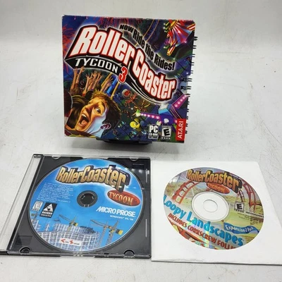 Atari PC CD-ROM Roller Coaster Tycoon 3 and Bonuses - Image 1 of 2