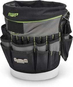 AWP 51-Pocket Bucket Tool Organizer for Easy Standard 5 gallon bucket, Black - Picture 1 of 4
