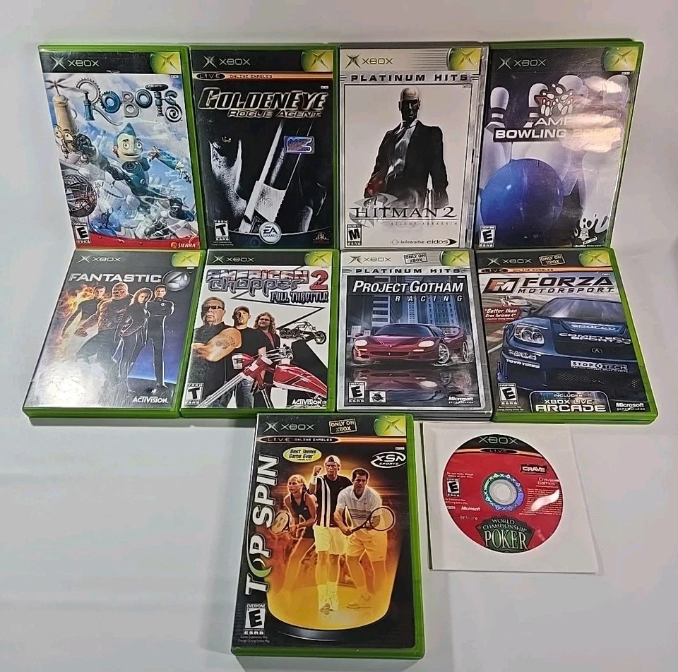 Original Xbox 10 Game Lot (Hitman, Forza, Goldeneye, Project Gotham Racing) - Image 1 of 4
