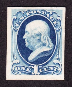 US 156P4 1c Franklin Plate Proof on Card (-002) - Picture 1 of 2