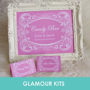 PERSONALISED CANDY SWEET SWEETIE BAR BUFFET TABLE PLACE NAME CARD SIGN 12 colour - Picture 1 of 5