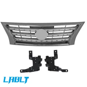LABLT Front Upper Bumper Grille Grill Chrome Plastic For 2013-2015 Nissan Sentra - Foto 1 di 9