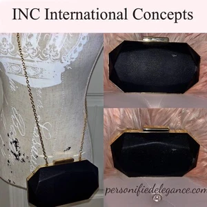 NEW INC International Concepts Tamme Black Minaudiere Clutch Crossbody $59.50 - Picture 1 of 9