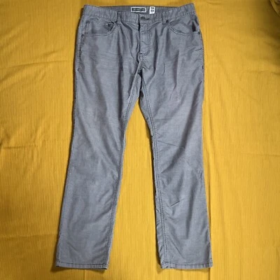 Мужские узкие прямые берлинские вельветовые брюки I-N-C серые размер 38x32 мягкие на ощупь легкие - Изображение 1 из 4