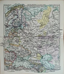 Sowjetrussland +kleine Landkarte von 1940+ Ostfront, Ukraine, Weißrussland - Bild 1 von 4