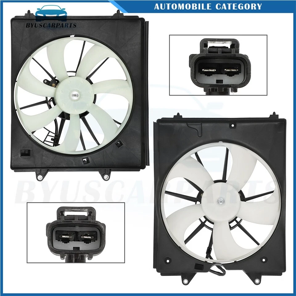 Conjunto de ventilador de refrigeração condensador radiador Honda Odyssey 2011 2012 2013-2017 - Imagem 1 de 4