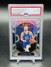 2020-21 Panini Select CONCOURSE SILVER PRIZM Stephen Curry Card #57 - PSA 8
