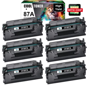6 Pack CF287A 87A Toner Compatible With HP Enterprise M506dn M506n M506x M506dh - Picture 1 of 10