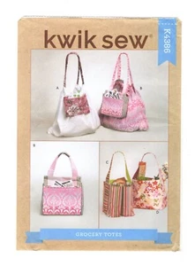 Sewing Pattern for Grocery Totes, Carry Bags, Kwik Sew K4386, Uncut F/F - Picture 1 of 3