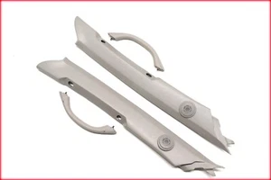 2002-2004 Nissan Xterra Front Left & Right A Pillar Grab Handle Trim Panel Gray - Picture 1 of 8