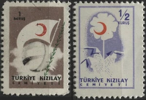 Türkei 1954,1956 Roter Halbmond Spendensiegel (verschiedene Farbe zur Poststeuermarke) - Bild 1 von 3
