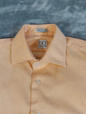 Camisa Peter Millar Para Hombre Grande 15R Naranja Abotonada De Colección Hecha en Canadá Comodidad Foto 1 de 4