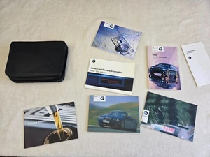 GENUINE BMW 3 SERIES E46 OWNERS MANUAL HANDBOOK PACK AND LEATHER WALLET - Picture 1 of 7