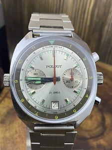 Poljot Sturmanskie 23 Jewles  Chronograph cal. 3133 Excellent Vintage USSR RARE - Picture 1 of 12