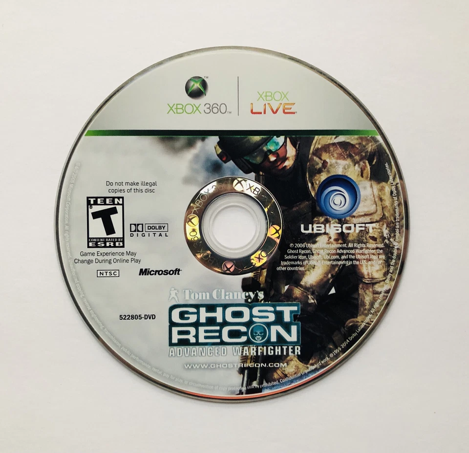 Tom Clancys Ghost Recon Advanced Warfighter - Microsoft Xbox 360 - Disc ONLY - Image 1 of 1