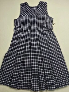 NWT All-American School Apparel Navy Sleeveless School Uniform Dress 14 - Picture 1 of 4