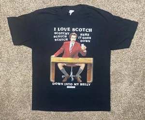 ANCHORMAN WILL FERRELL Hemd Herren Gr. Large RON BURGUNDY Scotch Film Promo - Bild 1 von 7
