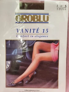 New Women's OROBLU Vanite 15 Pantyhose Tights Size 1 Coffee Brown - Picture 1 of 6