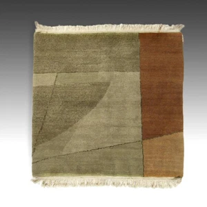MODERNIST PILE RUG WOOL MODERNIST MOTIF NEPAL TIBET CHINA TEXTILES 20TH C. - Picture 1 of 3