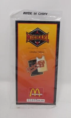 McDonald's A Salute to Michael Jordan Limited Edition Pin Factory Sealed /26000 - Image 1 of 3