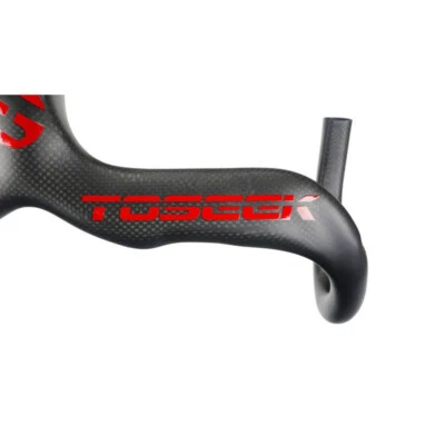TOSEEK Full Carbon Fiber Integrated Handlebars Road Bike Drop Bar 400/420/440mm - Image 1 of 4