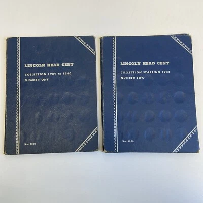 Lincoln Head Cent Collection Number One 1909-1940 & 1941 Number Two Book 110Coin - Image 1 of 4