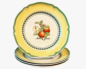 Set 4 piatti Villeroy & Boch giardino francese Valence motivo mela 10 1/2" - Foto 1 di 4