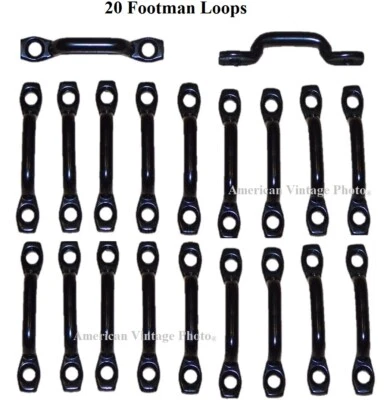 20 Footman Loops 4x4 Truck Trailer Military Jeep Tie Down Strap Webbing Cargo US - Image 1 of 2