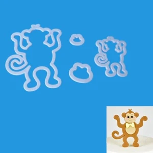 Cute Monkey Cutter Set - fondant, gumpaste, cake Cookie decorating - Picture 1 of 5
