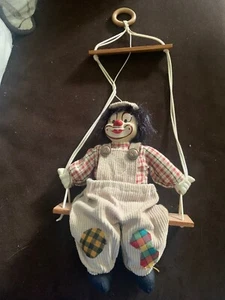 Vintage: Toy Clown On a Swing - Picture 1 of 3