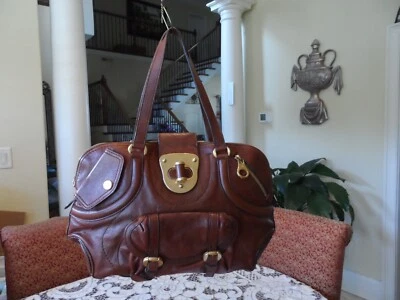 Alexander McQueen "Novak" Saddle Brown Leather Should Bag - Image 1 of 4