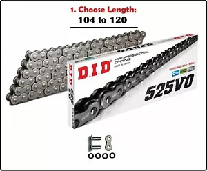 D.I.D DID 525 VO Oring Motorcycle Drive Chain Natural with Rivet Master Link - Picture 1 of 1