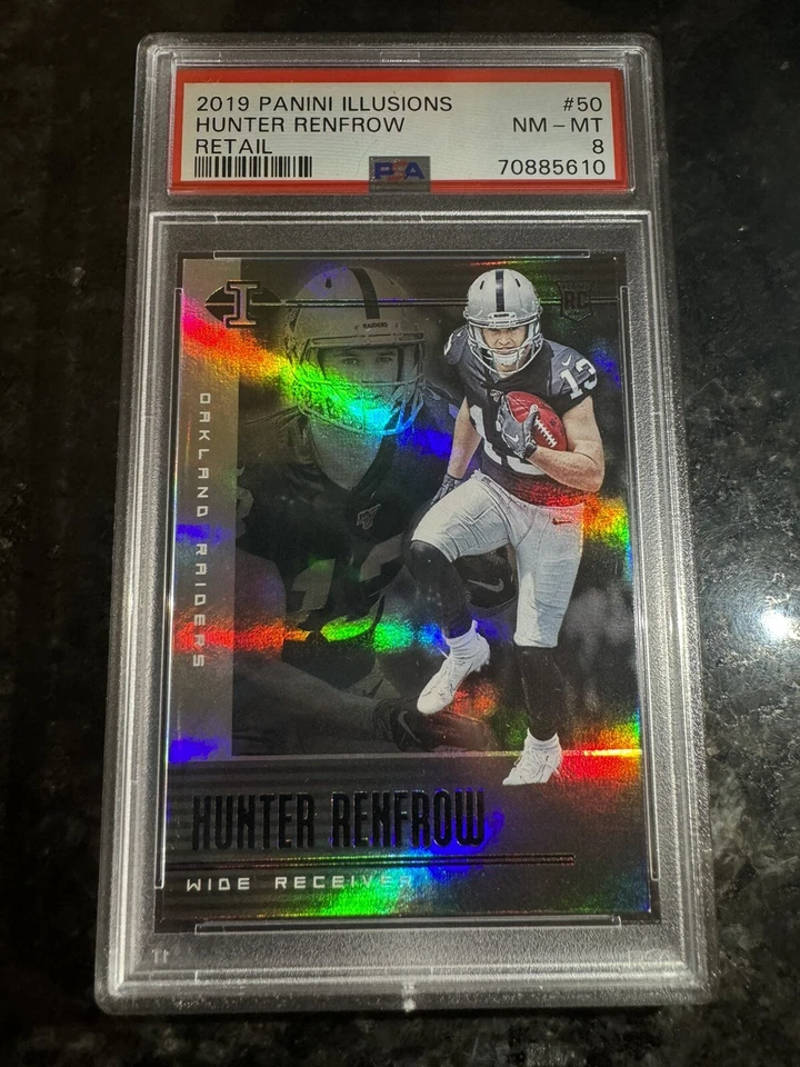 2019 Hunter Renfrow Illusions Retail #50 PSA 8 - Image 1 of 2